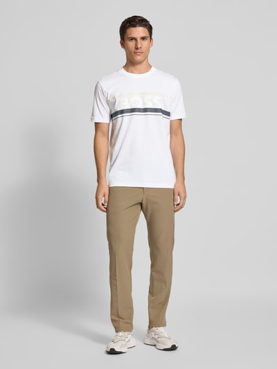 BOSS Green Regular Fit T-Shirt aus reiner Baumwolle Modell 'ICONIC ZONE' Weiss 1