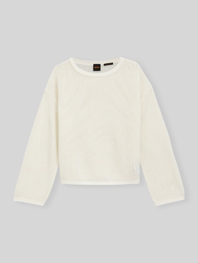 BOSS Orange Loose Fit Pullover aus reiner Baumwolle Modell 'C_FARDE' Offwhite 2