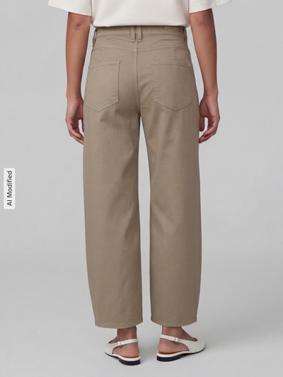 CAMBIO Regular Fit Barrel Jeans aus Baumwoll-Mix Modell 'ODELE' Oliv 5