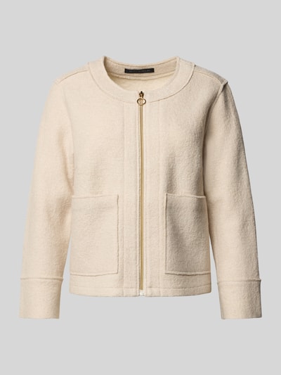 Betty Barclay Blazer aus Viskose-Wolle-Mix mit Reißverschluss Beige 2