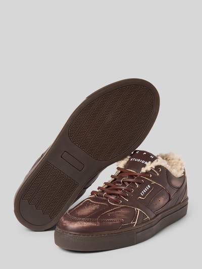 Copenhagen Sneakersy skórzane z ciepłą wyściółką model ‘CPH63’ Ciemnobrązowy 4