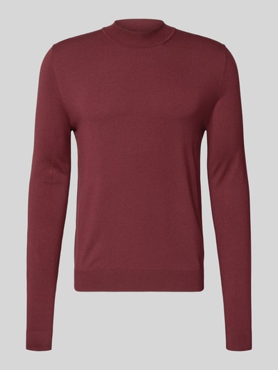 HUGO Regular fit gebreide pullover van viscosemix, model 'SAN MARC' Bordeaux - 2