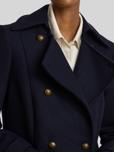 Lauren Ralph Lauren Wollmantel mit goldfarbenen Zierknöpfen Marine 6