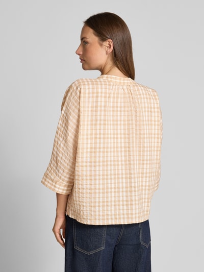 OPUS Relaxed fit blouse met 3/4-mouwen, model 'Fountry' Camel - 5