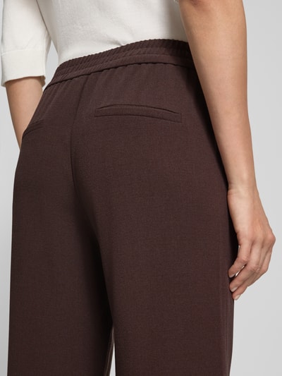 mbyM Spodnie materiałowe z elastycznym pasem model ‘Phillipa’ Średniobrązowy 3