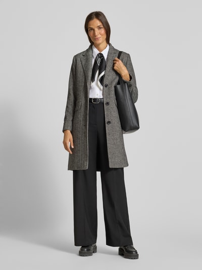 Lauren Ralph Lauren Mantel mit Reverskragen und Pattentaschen Dunkelgrau Melange 1