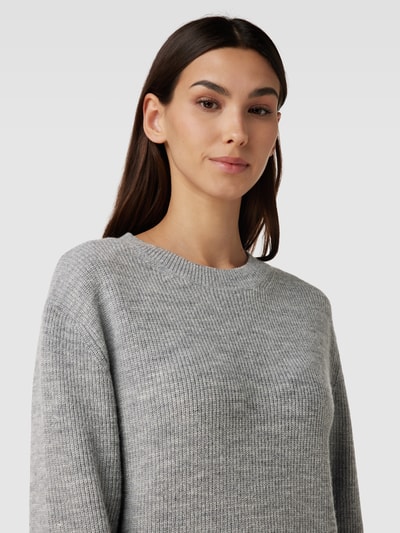 comma Casual Identity Gebreide pullover met ronde hals Lichtgrijs - 3