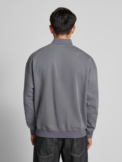 Pegador Oversized Sweatshirt mit Label-Stitching Anthrazit 5