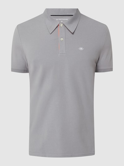 Tom Tailor Poloshirt mit Brand-Stitching Hellgrau 2