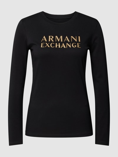 ARMANI EXCHANGE Longsleeve mit Label-Print Black 2