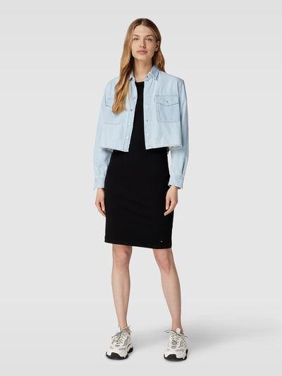 Tommy Hilfiger Minikleid in Feinripp-Optik Black 1