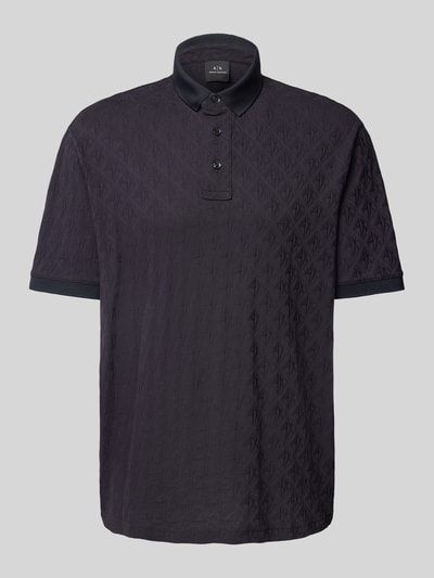 ARMANI EXCHANGE Koszulka polo z detalami z logo Granatowy 1