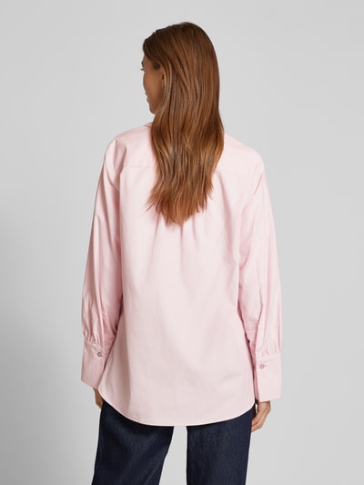 Brax Regular fit overhemdblouse met labeldetail, model 'Viki' Roze - 5