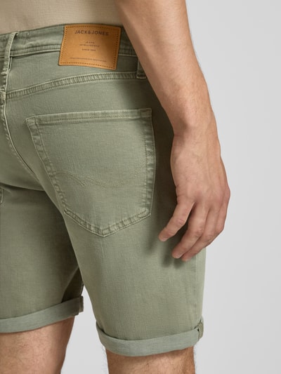 Jack & Jones Regular Fit Jeansshorts im 5-Pocket-Design Modell 'RICK' Oliv 3