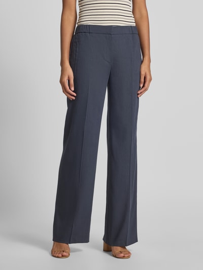BOSS Leinenhose aus Leinen-Mix mit elastischem Bund Modell 'Toyal' Marine 4