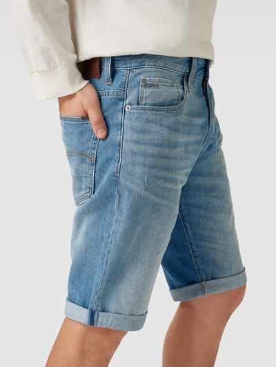 G-Star Raw Jeansbermudas mit Label-Patch Jeansblau Melange 3