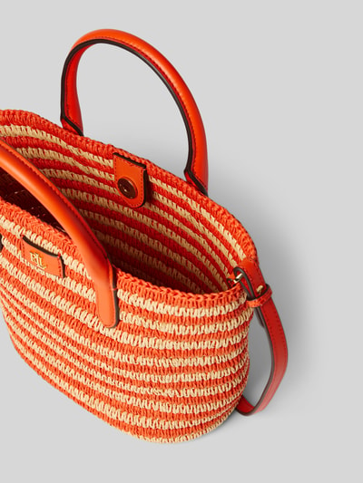 Lauren Ralph Lauren Tote Bag in Flecht-Optik Modell 'BRIE' Orange 5