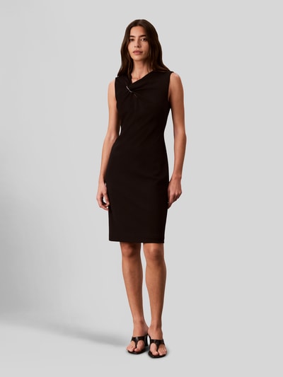 Calvin Klein Womenswear Figurbetontes Cocktailkleid mit dekorativer Schnalle Black 1