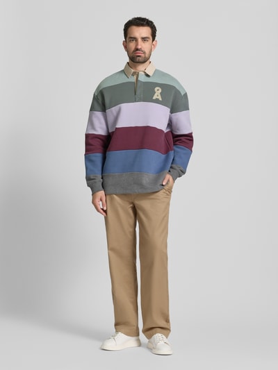 Armedangels Oversized Poloshirt aus reiner Bio-Baumwolle Hellgruen 1