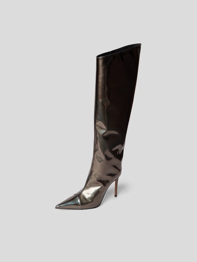 Alexandre Vauthier Stiefel mit schimmernder Optik Silber 2