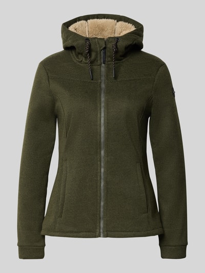 G.I.G.A. DX Kurtka z kapturem i podszewką z futerka Oliwkowy melanż 2