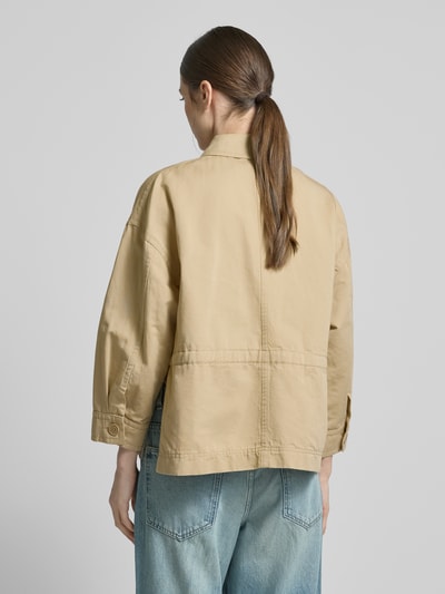 Weekend Max Mara Jacke aus Baumwoll-Leinen-Mix mit Brusttaschen Sand 5