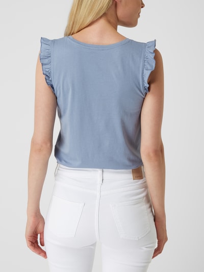 Esprit Top met volants  Rookblauw - 5