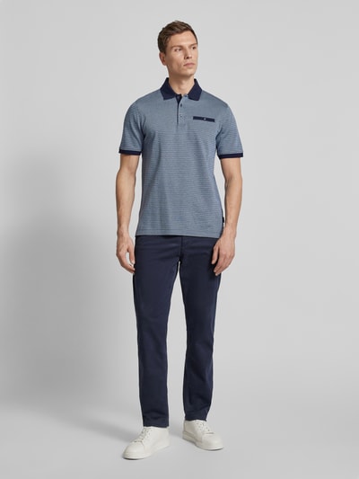 bugatti Poloshirt met labeldetail Blauw - 1