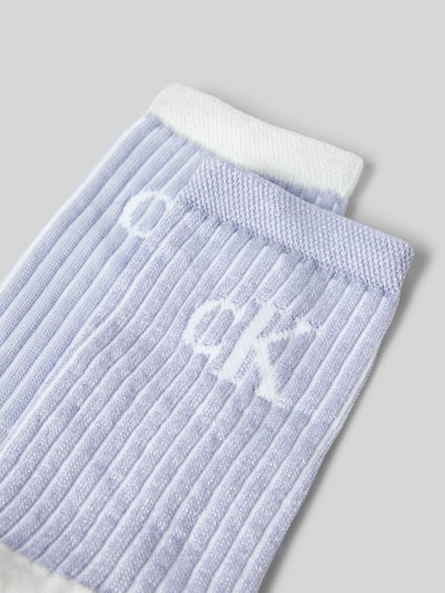 Calvin Klein Jeans Socken mit Label-Print im 2er-Pack Lila 2