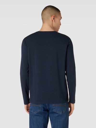 BOSS Longsleeve mit Label-Stitching Modell 'Mix&Match' Dunkelblau 5