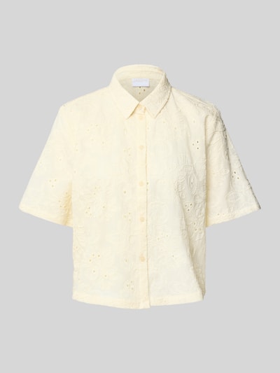 Jake*s Collection Regular Fit Hemdbluse mit 1/2-Arm Ecru 2