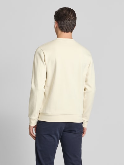 BOSS Sweatshirt met labelbadge, model 'Sharpe' Offwhite - 5