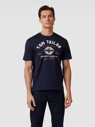 Tom Tailor T-Shirt mit Label-Print Marine 4