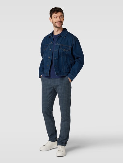 MCNEAL Slim fit broek met glencheck-motief Bleu - 1