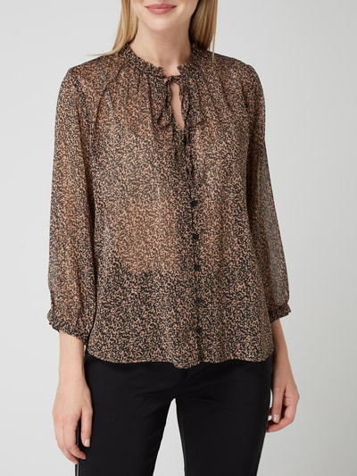 Liu Jo White Blusenshirt aus Chiffon  Cognac 4