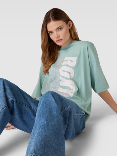 Roxy T-shirt met logoprint, model 'ESSENTIAL ENERGY' Mintgroen - 3