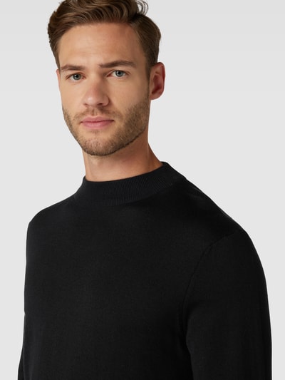 JOOP! Collection Gebreide pullover met ronde hals, model 'Davide' Zwart - 3