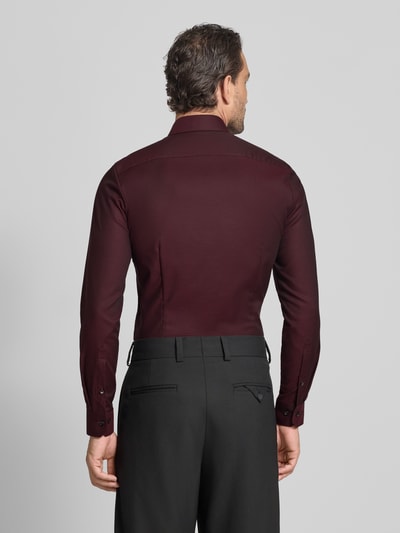 OLYMP No. Six Super slim fit zakelijk overhemd met kentkraag Bordeaux - 5