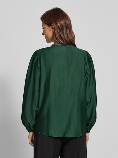 ICHI Regular fit blouse met ruches, model 'KARLANI' Kaki - 5