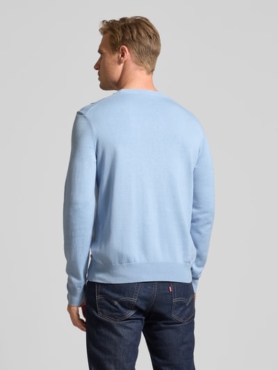 BOSS Orange Regular Fit Strickpullover aus Baumwoll-Kaschmir-Mix Hellblau 5
