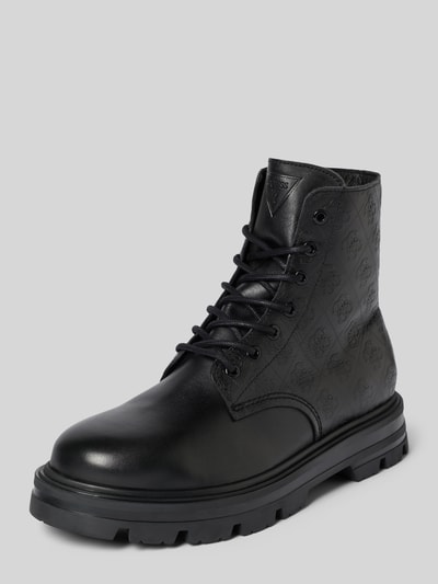 Guess Boots aus Leder mit Logo-Muster Modell 'GARDA' Black 1