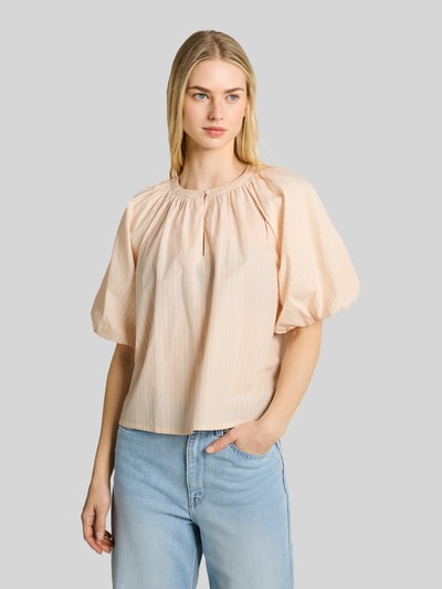 Tom Tailor Denim relaxed fit blouse van puur katoen Abrikoos - 4