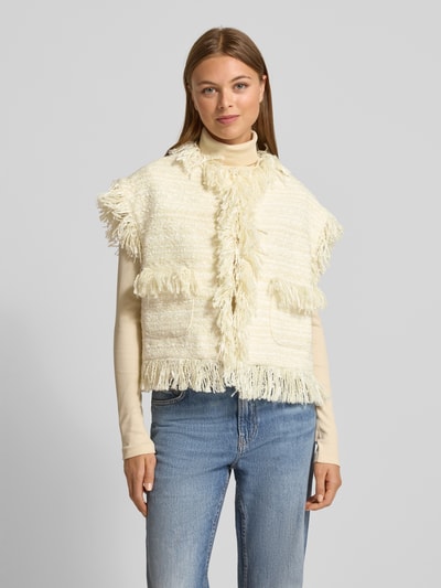 Essentiel Antwerp Comfort Fit Weste mit Viskose-Anteil Modell 'ISHANI-I1SA' Offwhite 4