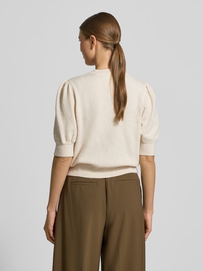 VERO MODA Regular Fit Strickpullover mit Crew Neck Modell 'DOFFY' Offwhite 5