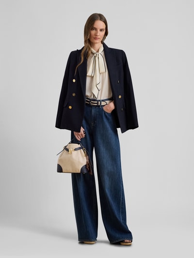 Lauren Ralph Lauren Regular Fit Schluppenbluse mit Kontrastnähten Beige 1