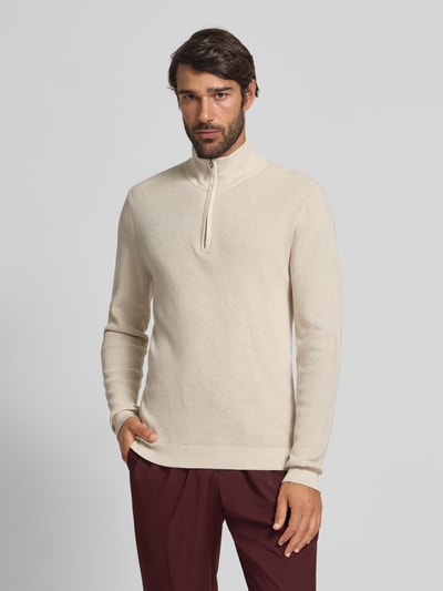 Matinique Gebreide pullover met schipperskraag, model 'lagoon' Offwhite - 4