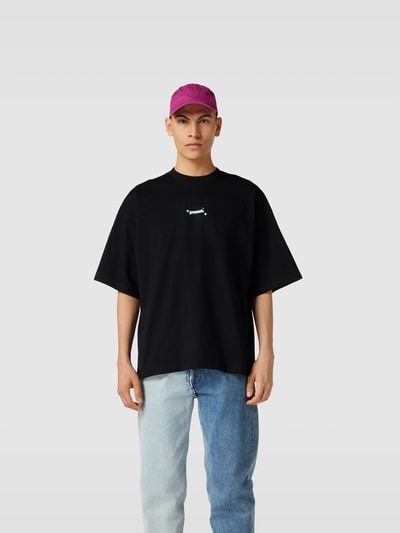Preach Oversized T-Shirt mit Label-Stitching Schwarz 4