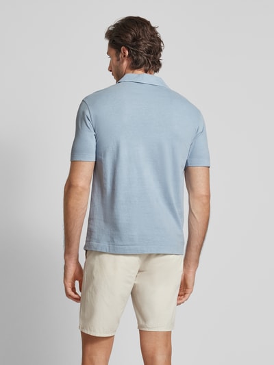 Drykorn Poloshirt mit V-Ausschnitt Modell 'BENEDICKT' Bleu 5