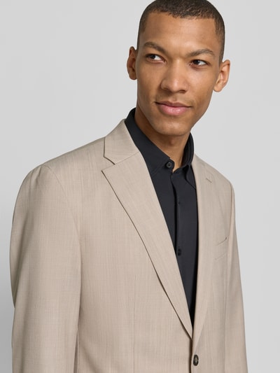 Pierre Cardin marynarka na 2 guziki o kroju slim fit z mieszanki żywej wełny model 'Grant' Beżowy 3