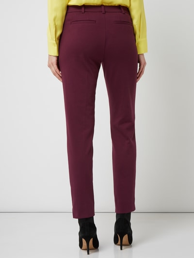 Jake*s Collection Stoffen broek met sierstroken Aubergine - 5